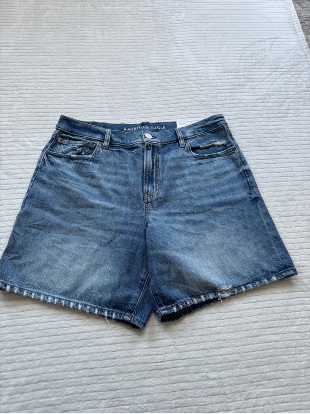 American Eagle Outfitters Women's Medium Blue Denim Jean Shorts - Picture 7 of 7